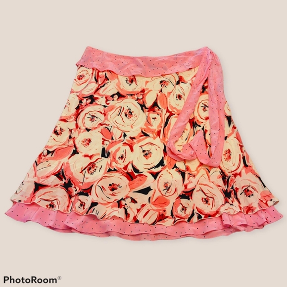 Pretty in Pink 100% Silk Skirt - Picture 1 of 4